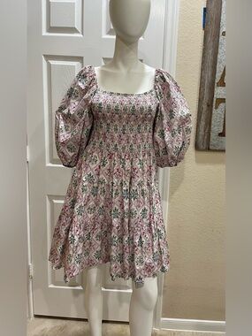 Eloquii Smocked "milkmaid" Mini Dress Size 14